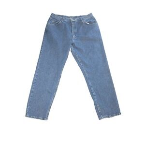 Wrangler Hero Authentic Mens Blue Straight Leg Jeans 38x31 Medium Wash 97T01VR
